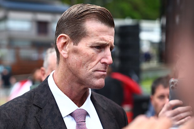 Ben Roberts-Smith attends the ANZAC dawn service in Currumbin.