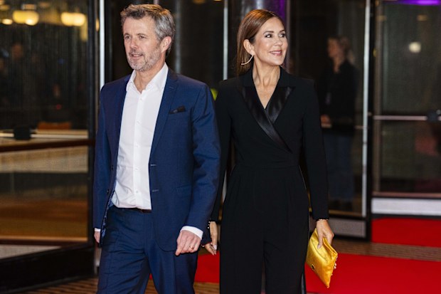 COPENHAGEN, DENMARK - NOVEMBER 5: King Frederik of Denmark and Queen Mary of Denmark arrive to the 20 Year Celebration of The Crown Prince Couple Awards at Vega on November 5, 2024 in Copenhagen, Denmark.  (Photo by Martin Sylvest Andersen/Getty Images)