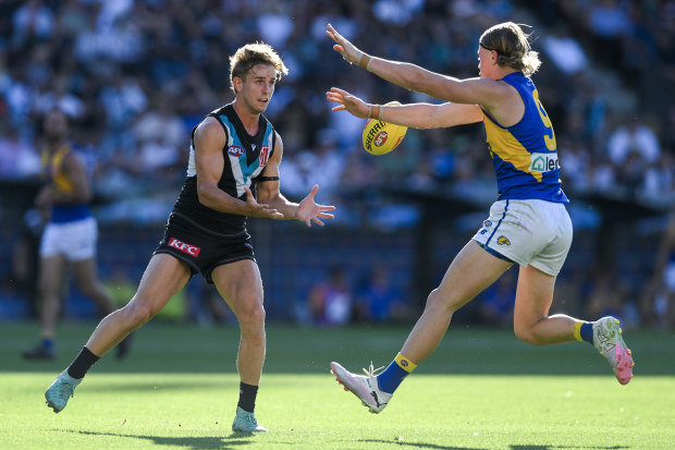 Harley Reid collected 16 disposals on debut.