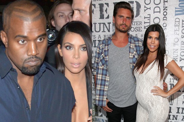 Kanye and Kim Kardashian West / Scott Disick Kourtney Kardashian