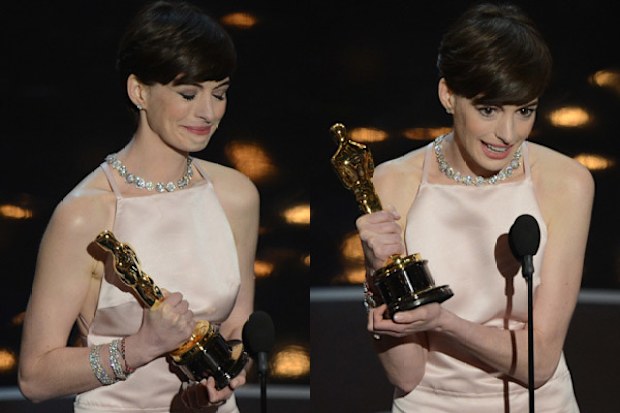 Anne Hathaway upset over claims Oscars speech was 'pre-rehearsed' to be more 'likeable'
