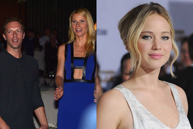 Chris Martin, Gwyneth Paltrow, Jennifer Lawrence