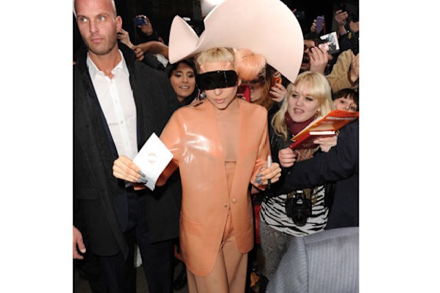 lady gaga condom dress wears a montecarlo