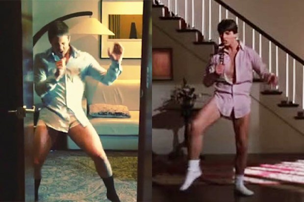 Risky business! Johnny Ruffo strips to undies for Tom Cruise impression