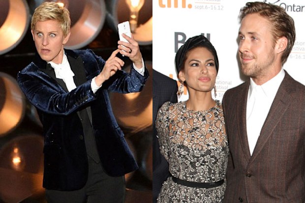 Eva Mendes, Ryan Gosling, Ellen DeGeneres