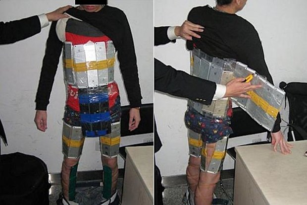 A traveller has been caught by authorities trying to smuggle iPhones in China. (Supplied)