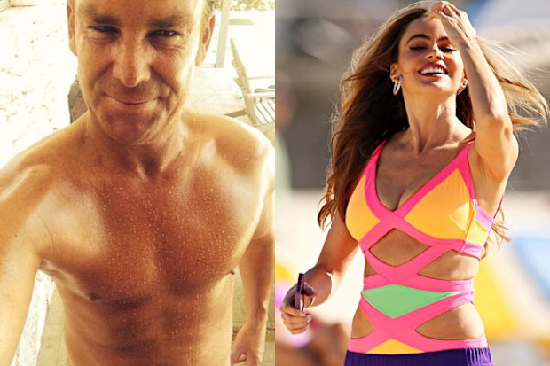 Shane Warne makes a play for Sofia Vergara now she's single... hear his seduction plan!