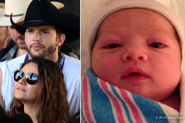 Here's the one! Ashton and Mila's baby photo mystery solved
