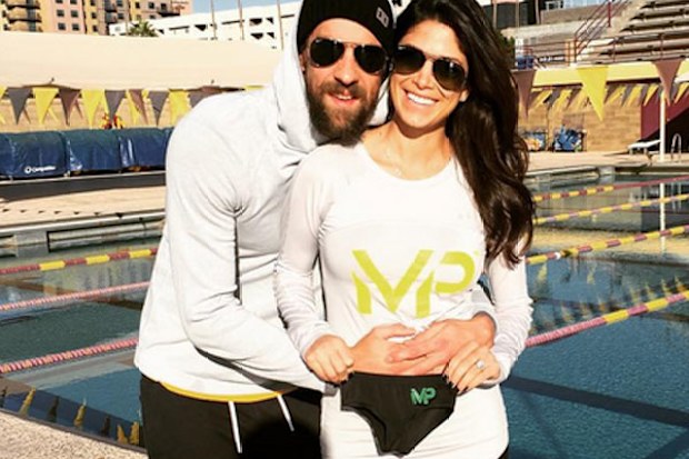 Swim star Michael Phelps and his fiancee are expecting a baby. (Supplied)