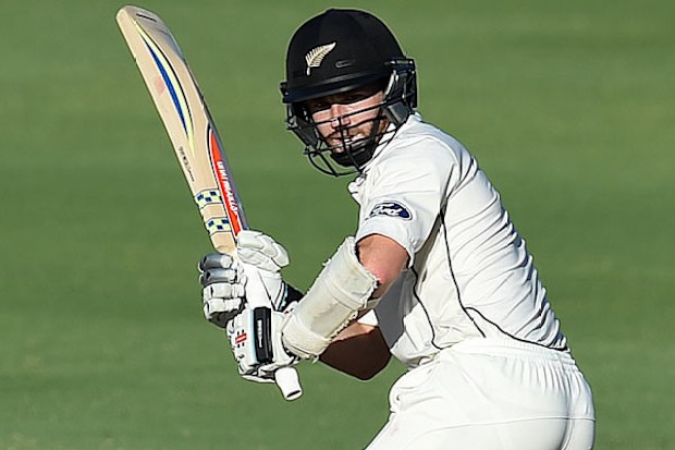 Kane Williamson plays a shot against Australia. (AAP)