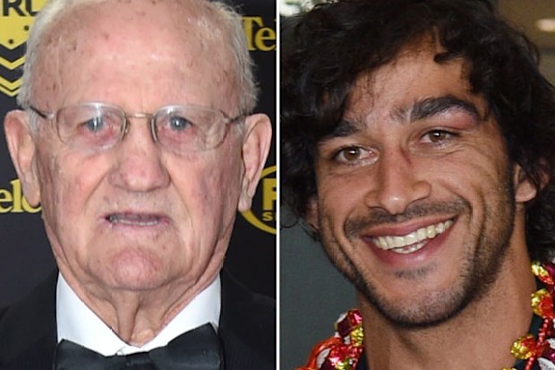 Arthur Summons (l) and Johnathan Thurston. (AAP)