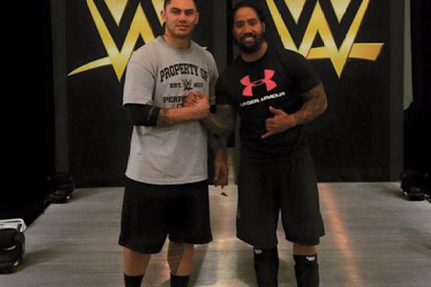 Daniel Vidot at the WWE Performance Center. (Facebook)