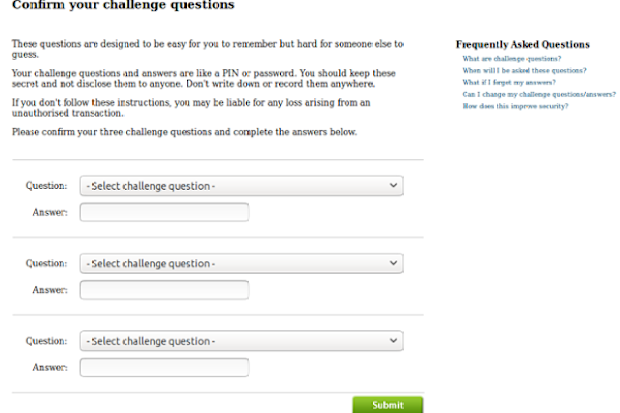 Criminals hope you will use questions and answers linked to other accounts. 