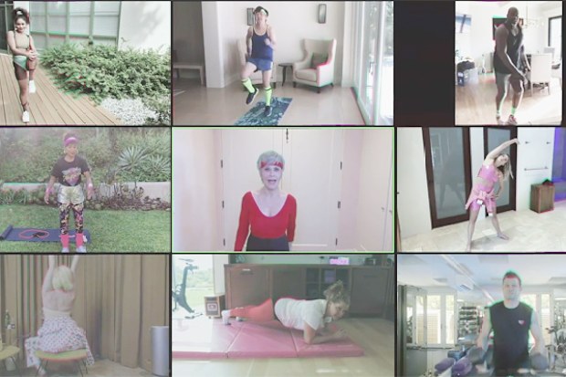 Jane Fonda lead a celebrity exercise video to encourage voting
