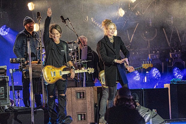 Keith Urban, left and Nicole Kidman perform at Nashville's Big Bash New Year's Eve on Tuesday, Dec. 31, 2024, at Bicentennial Capitol Mall State Park in Nashville, Tenn. (Photo by Amy Harris/Invision/AP)
