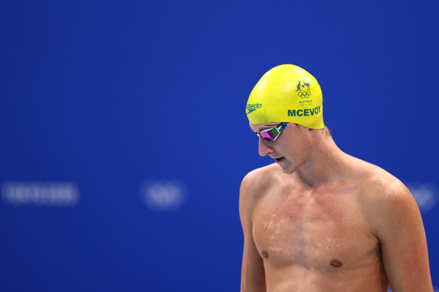 Cameron McEvoy was far smaller at the 2021 Tokyo Olympics than he is now.