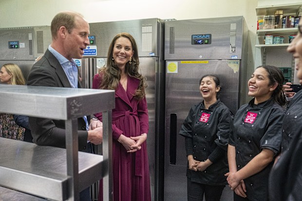 Prince William, Prince of Wales and Catherine, Princess of Wales visit the Indian Streatery, an authentic, family run independent Indian restaurant based in the city centre on April 20, 2023 in Birmingham
