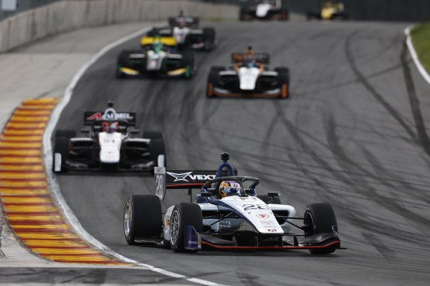 Jamie Chadwick races for Andretti Global in the Indy NXT series.
