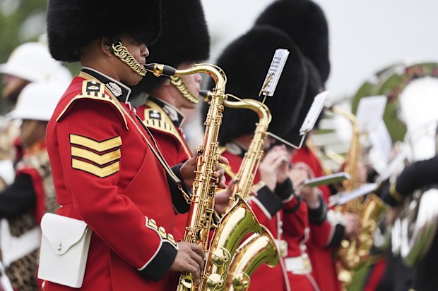 Musicians play during a Beating Retreat