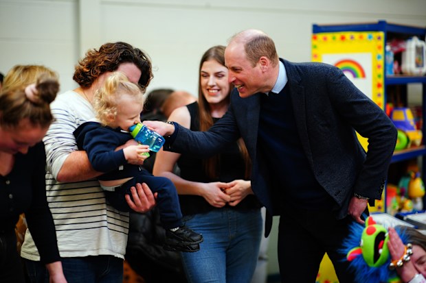 Prince William, Prince of Wales, known as the Duke of Cornwall and Catherine, Princess of Wales, known as the Duchess of Cornwall while in Cornwall visit the Dracaena Centre to learn about the wide variety of support and services that the organisation provides to local people, with a mission of building a healthy, happy and mutually supportive society on February 9, 2023 in Falmouth, United Kingdom 