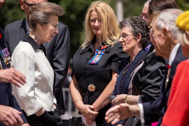 Princess Anne at the Anzac Memorial in Hyde Park to mark Remembrance. Sunday 9th November 2025.