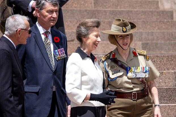 Princess Anne at the Anzac Memorial in Hyde Park to mark Remembrance. Sunday 9th November 2025.