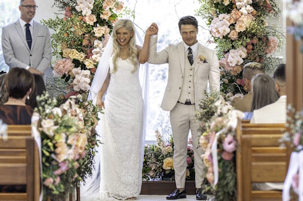 Caitlin and Shannon's wedding: MAFS Married At First Sight 2023