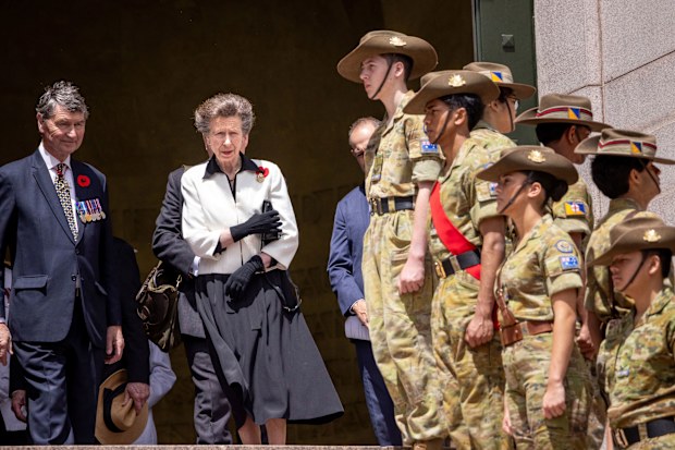 Princess Anne at the Anzac Memorial in Hyde Park to mark Remembrance. Sunday 9th November 2025.