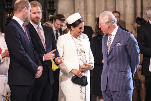 King Charles, Prince William, Prince Harry, and Meghan Markle
