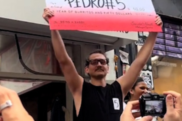 Pedro Pascal lookalike contest winner George Gountas.