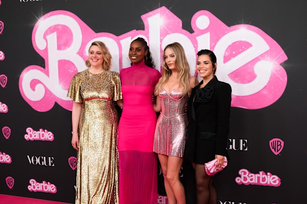 SYDNEY, AUSTRALIA - JUNE 30: Greta Gerwig, Issa Rae, Margot Robbie and America Ferrera attend the "Barbie" Celebration Party at Museum of Contemporary Art on June 30, 2023 in Sydney, Australia. (Photo by James Gourley/Getty Images)