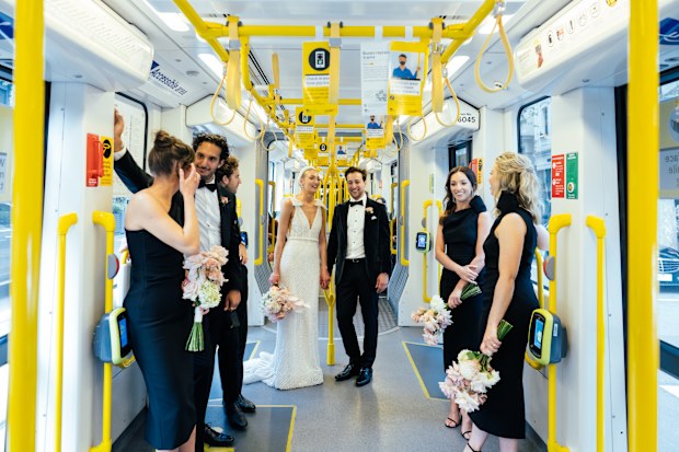 Motta Weddings, Maddie and Richard Greco, weddings, Melbourne, tram