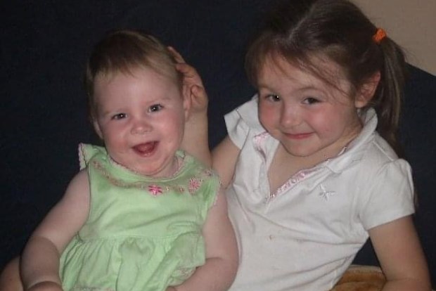 Kirsten with her big sister Charlotte