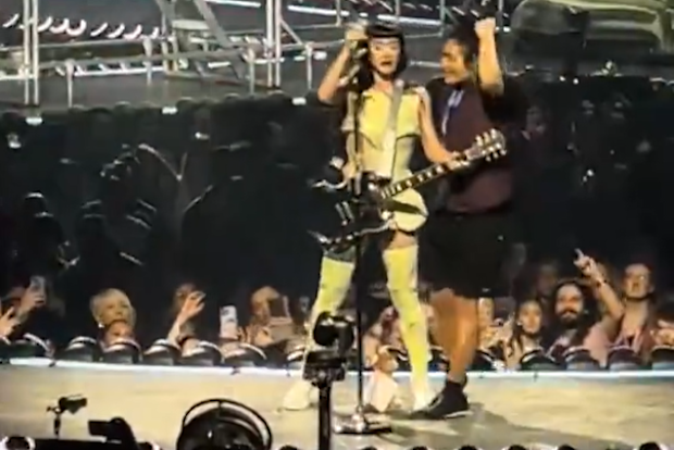 Fan storms the stage during Katy Perry concert
