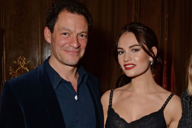 Lily James and Dominic West.