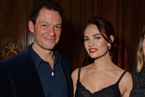 Lily James and Dominic West.