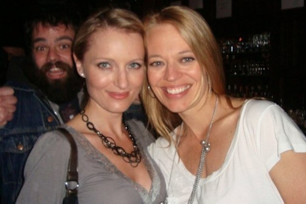 Margot Muraszkiewicz and Jeri Ryan pose after working together on a TV show in 2011.