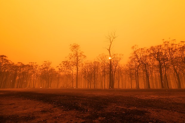This eerie red glow is becoming an all too familiar sight on the south coast of NSW. 