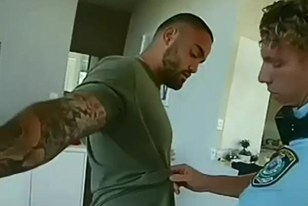 Dylan Walker was arrested and charged with domestic violence offences after police attended his Dee Why home in December.