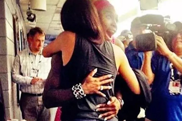 Serena Williams and Meghan Markle at the 2014 US Open