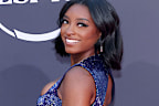 HOLLYWOOD, CALIFORNIA - JULY 16: Simone Biles attends the 2025 ESPY Awards at Dolby Theatre on July 16, 2025 in Hollywood, California.  (Photo by Amy Sussman/Getty Images)