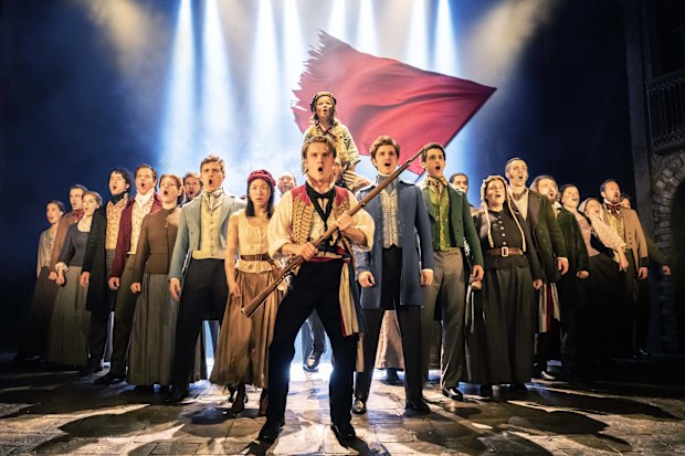 Les Misérables West End cast featuring Josh Piterman and Robert Tripolino