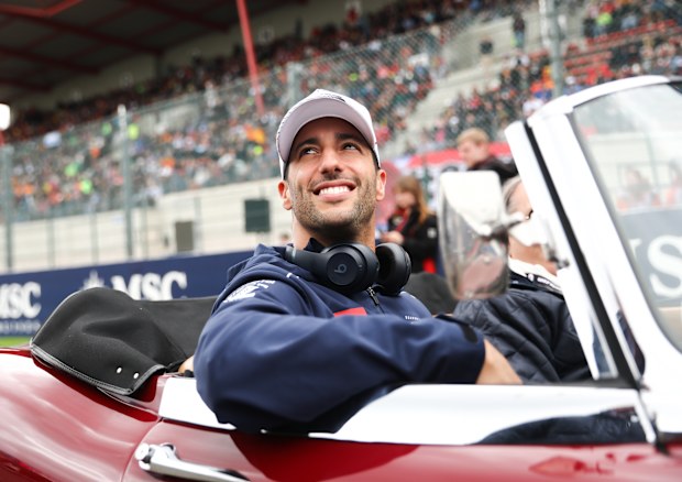 Daniel Ricciardo of AlphaTauri at drivers parade before the Formula 1 Belgian Grand Prix at Spa-Francorchamps in Spa, Belgium on July 30, 2023. (Photo by Jakub Porzycki/NurPhoto)