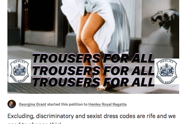 Henley Royal Regatta petition for women to wear pants