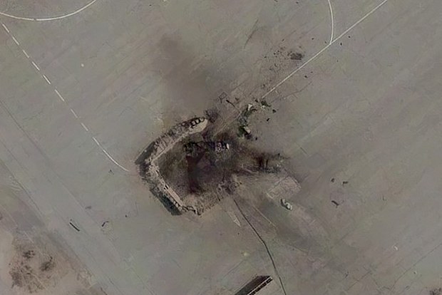 In this satellite image provided by Vantor, a destroyed radar system is seen at the Zahedan Airbase, Iran, Sunday, March 1, 2026. 