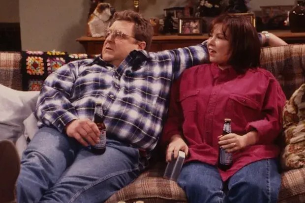 John Goodman and Roseanne Barr in Roseanne