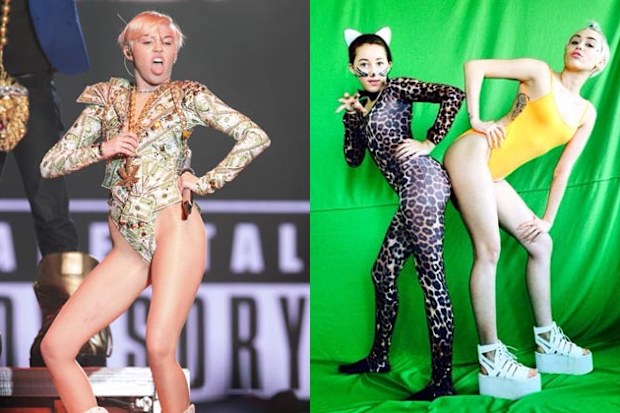 Wardrobe malfunction police! Miley gets 14-year-old sister to check 'everything's intact' on stage