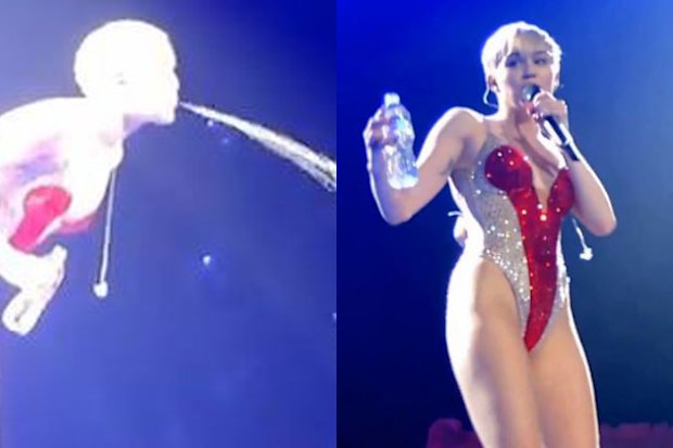 miley spit