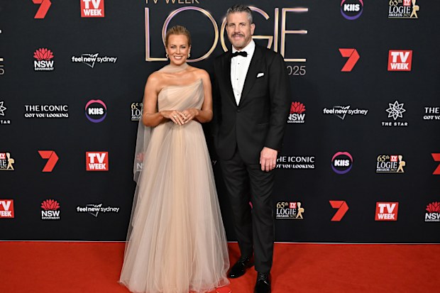 SYDNEY, AUSTRALIA - AUGUST 03: Samantha Armytage and Barry Myrden attend the 65th TV WEEK Logie Awards at The Star on August 03, 2025 in Sydney, Australia. (Photo by James Gourley/Getty Images for TV WEEK Logie Awards)