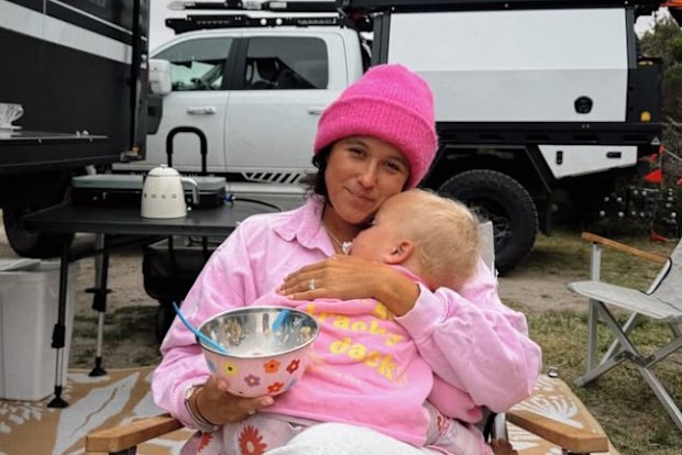Byron mum Sophie Pearce caravanning around Australia.